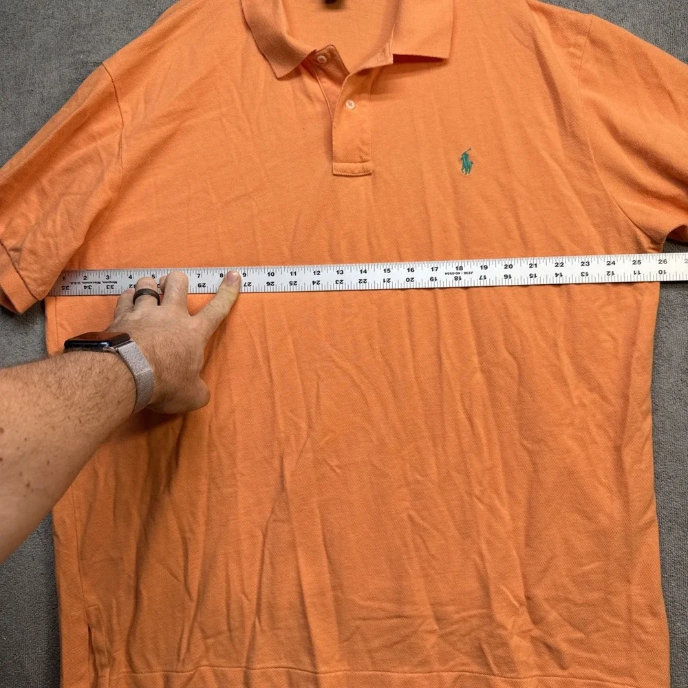 Polo Ralph Lauren‎ Men's Orange Classic Fit Mesh Cotton Polo Shirt XXL